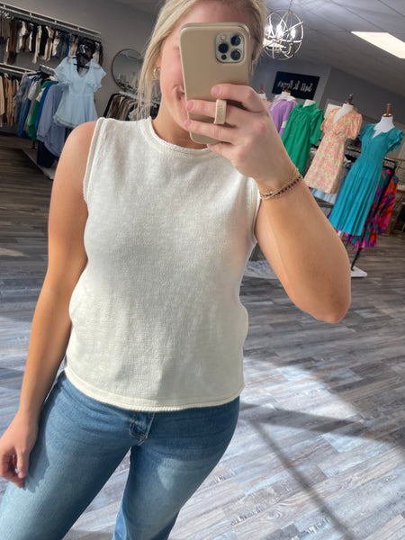 Sweater Tank - Off White