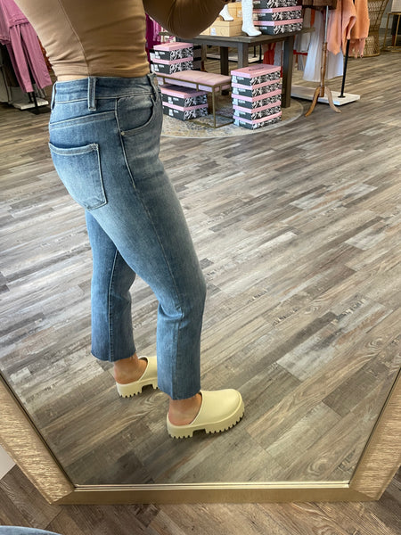 Mid-Rise Straight Cropped Jeans - Medium | Risen Jeans