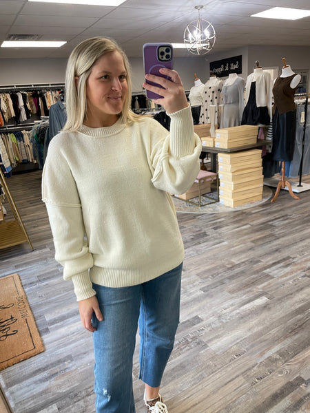 Oversized Sweater Pullover - Ivory