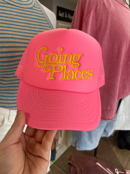 Going Places Trucker Hat - Pink
